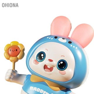  OHIONA Musical Dance Bunny ของเล่น Head Up การฝึกอบรมอิเล็กทรอนิกส์เต้นรำกระต่ายของเล่นสำหรับทารกแรกเกิดกลางแจ้ง