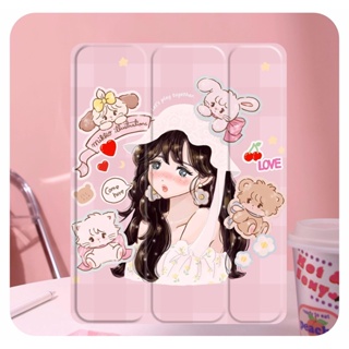 พับได้ เคาไอแพด ลายการ์ตูน เคสใสไอแพด Mikko ไอเเพด 10.2 gen7/8/9 iPad gen10 ipad Pro11 2018-2022 ipad 10.9 Air4/5 mini45