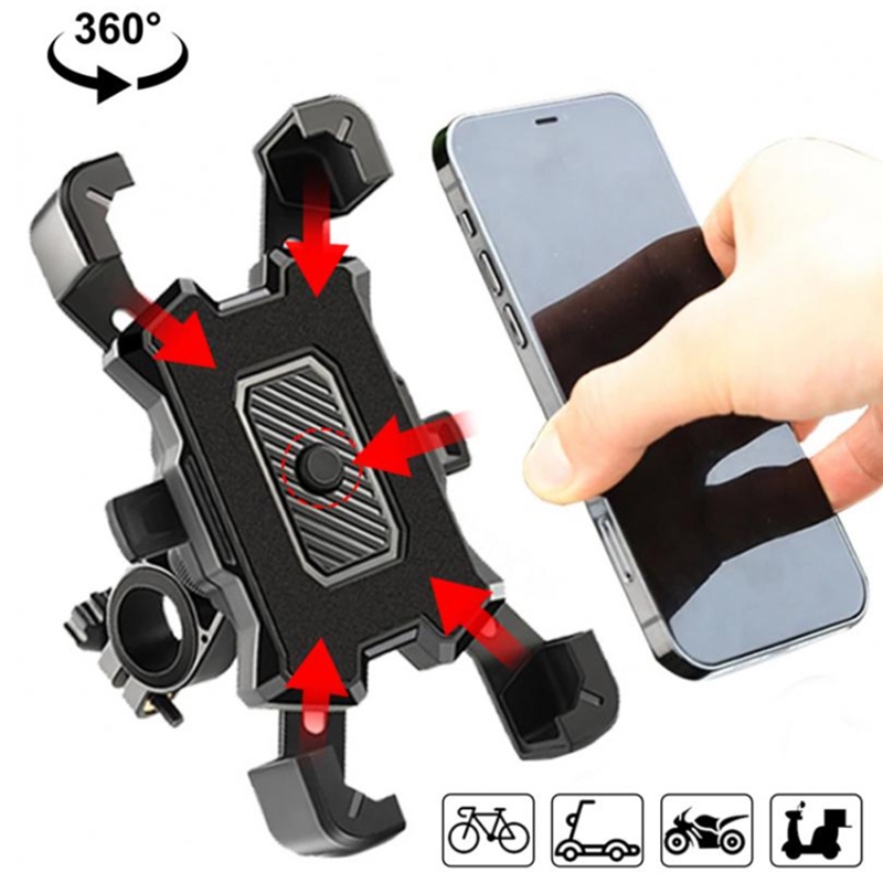 360° Rotatable Electric Bicycle Phone Holder for iPhone Xiaomi Riding MTB Bike Moto Motorcycle Stand Bracket Non-slip Cy