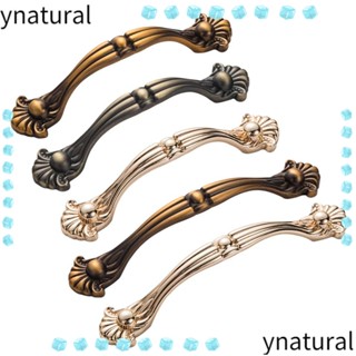 Ynatural มือจับประตู โลหะผสมสังกะสี สไตล์โบราณ สําหรับเฟอร์นิเจอร์ ตู้เสื้อผ้า