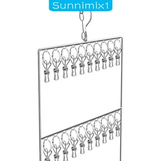 [Sunnimix1] ไม้แขวนเสื้อ พร้อมคลิปหนีบ อเนกประสงค์ สําหรับตู้เสื้อผ้า