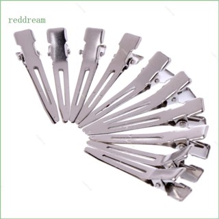 Redd กิ๊บติดผมโลหะ ปากแบน ลายปากจระเข้ ปากเป็ด สีเงิน DIY 10 ชิ้น