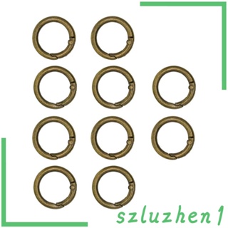 [Szluzhen1] พวงกุญแจตะขอคาราบิเนอร์ ทรงกลม 28 มม. 10 ชิ้น