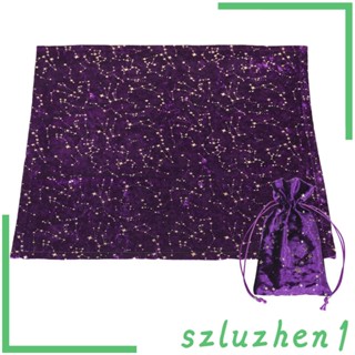 [Szluzhen1] ถุงผ้าปูโต๊ะ ทรงสี่เหลี่ยม พร้อมกระเป๋าจัดเก็บ อุปกรณ์เสริม สําหรับเล่นเกมกระดาน 1 ชิ้น