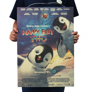 โปสเตอร์กระดาษคราฟท์ ลาย Happy Foot สไตล์เรโทร สําหรับตกแต่งภายใน บาร์ คาเฟ่