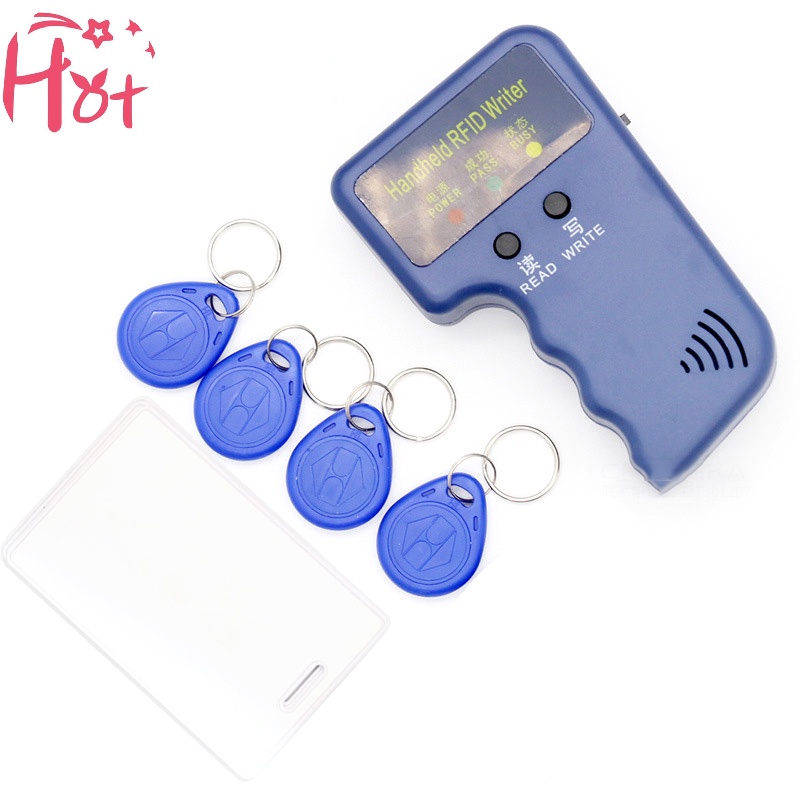 Ge 125KHz Rfid เครื่องอ่านการ์ด Rfid เครื่องคัดลอก เขียนคีย์การ์ด โปรแกรมเมอร์ ID โคลนเนอร์ โปรแกรมเมอร์ เขียนคีย์การ์ด Keyfobs สี่เหลี่ยม