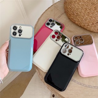 เคสโทรศัพท์มือถือ ซิลิโคน ป้องกันเลนส์กล้อง สีพื้น สําหรับ iphone 11 13 14pro 12 13Pro 14pro Max 15 15promax