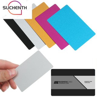 Suchenth นามบัตร เลเซอร์แกะสลัก อลูมิเนียม 50 ชิ้น / ชุด