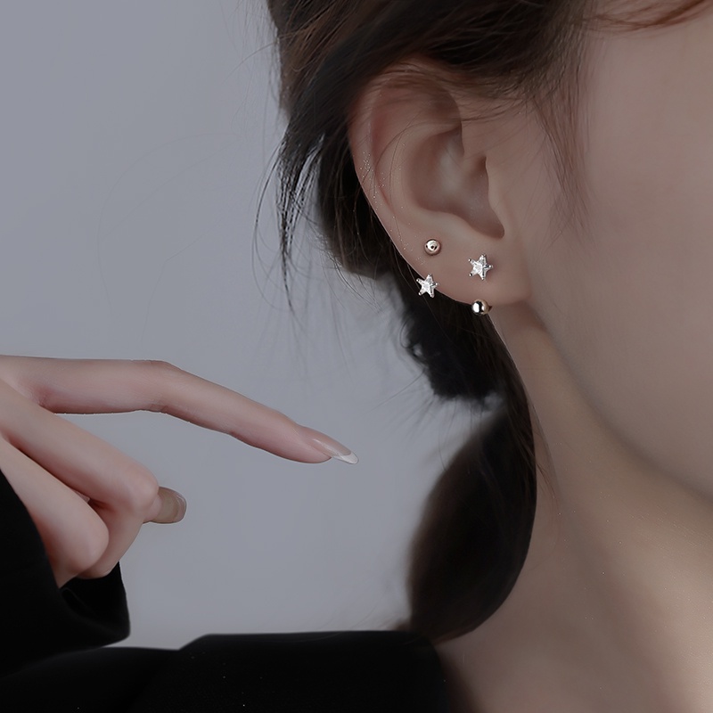 2023 ใหม่ Star Zircon Earings สําหรับผู้หญิง Hypoallergenic Helix ต่างหูสําหรับเด็กชุดต่างหูเจาะชุดอุปกรณ์เสริมเครื่องประดับ - รูปที่ 7