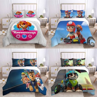 Yb1 PAW Patrol Chase Marshall 3in1 ชุดเครื่องนอน ผ้าปูที่นอน ผ้าห่ม ผ้านวม ซักทําความสะอาดได้ สําหรับหอพัก บ้าน ห้องนอน