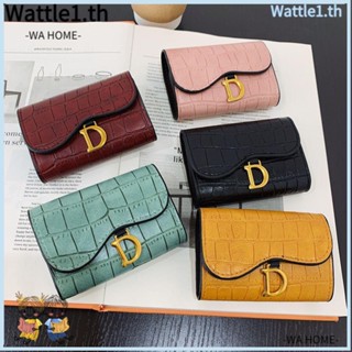 Wttle กระเป๋าใส่เหรียญ หนัง PU ใบสั้น ขนาดเล็ก แฟชั่น