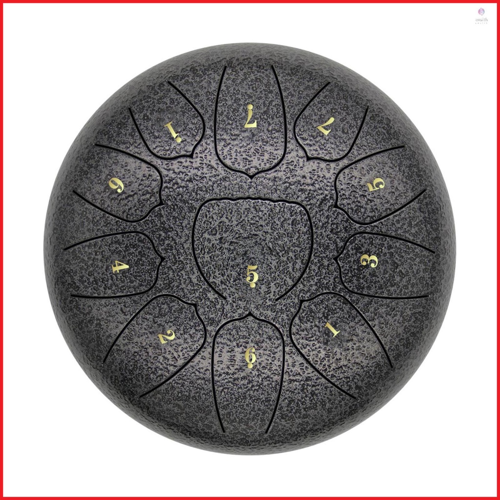 Steel Tongue Drum with Finger Picks - 10 Inch Handpan Drum for Meditation and Yoga
