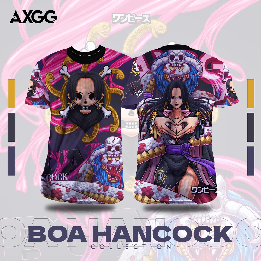 Axgg เสื้อยืด แขนยาว ลายการ์ตูนอนิเมะ One Piece Boa Hancock