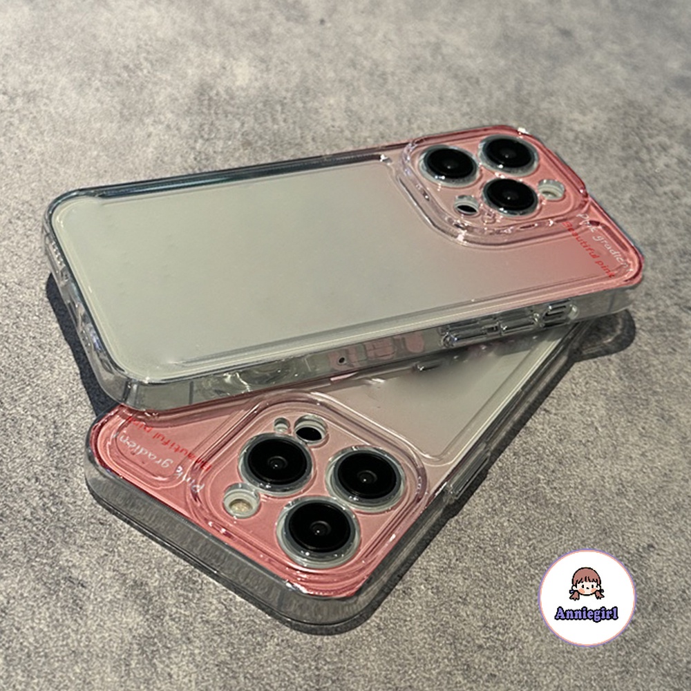 เคสไอโฟน 13 ใส ไล่โทนสี เรียบง่าย สําหรับ IPhone 11 15 14 Pro Max 12 13promax XS 15 14plus XR 7 8Plus เคสโทรศัพท์มือถือแบบนิ่ม TPU