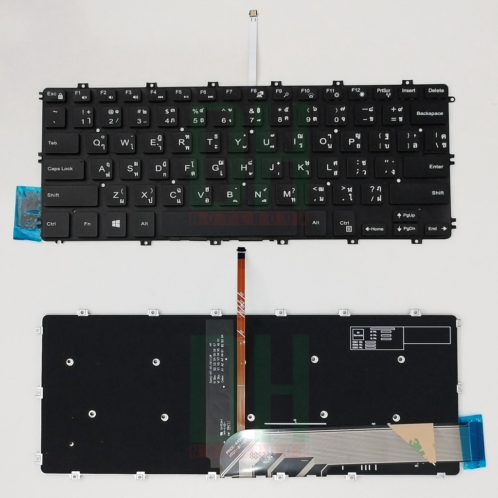 แป้นพิมพ์ คีย์บอร์ดโน๊ตบุ๊ค Dell 15-5480, 5580, 5581, 5488, 5481, 13-7386 Laptop Keyboard