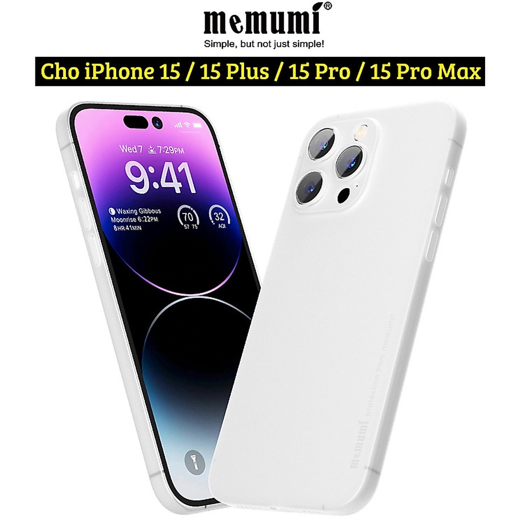 เคส Memumi Ultra Thin สําหรับ iPhone 15 Pro Max, iPhone 15 Pro, iPhone 15 Plus, iPhone 15 - TFL Shop