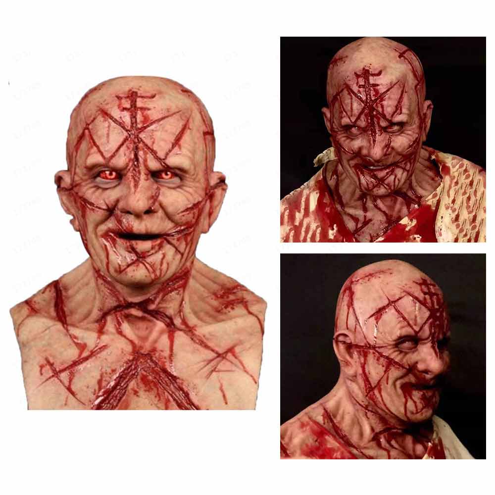 Creepy Halloween Mask Halloween Scary Zombie Face Mask Latex Cosplay