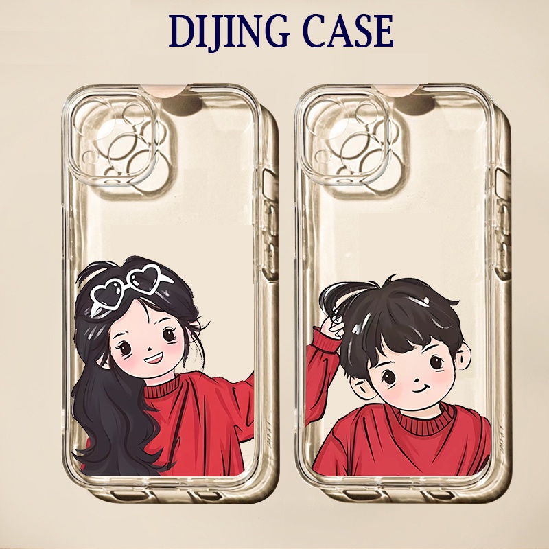 เคสโทรศัพท์มือถือ แบบใส ระดับไฮเอนด์ แฟชั่นคู่รัก สําหรับ iPhone15 iPhone14promax 13Pro 11Pro 12mini 8plus7 6s xr xsmax
