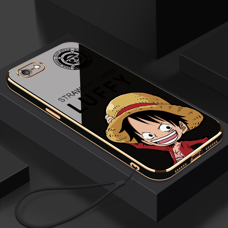 เคส iphone 14 6 iphone 6 plus iphone 6s iphone 6s plus iphone 7 iphone 8 iphone 7 plus iphone 8 plus เคสโทรศัพท์ LUFFY ซิลิโคน สวย เคสโทรศัพท์ ส่งสายคล้อง