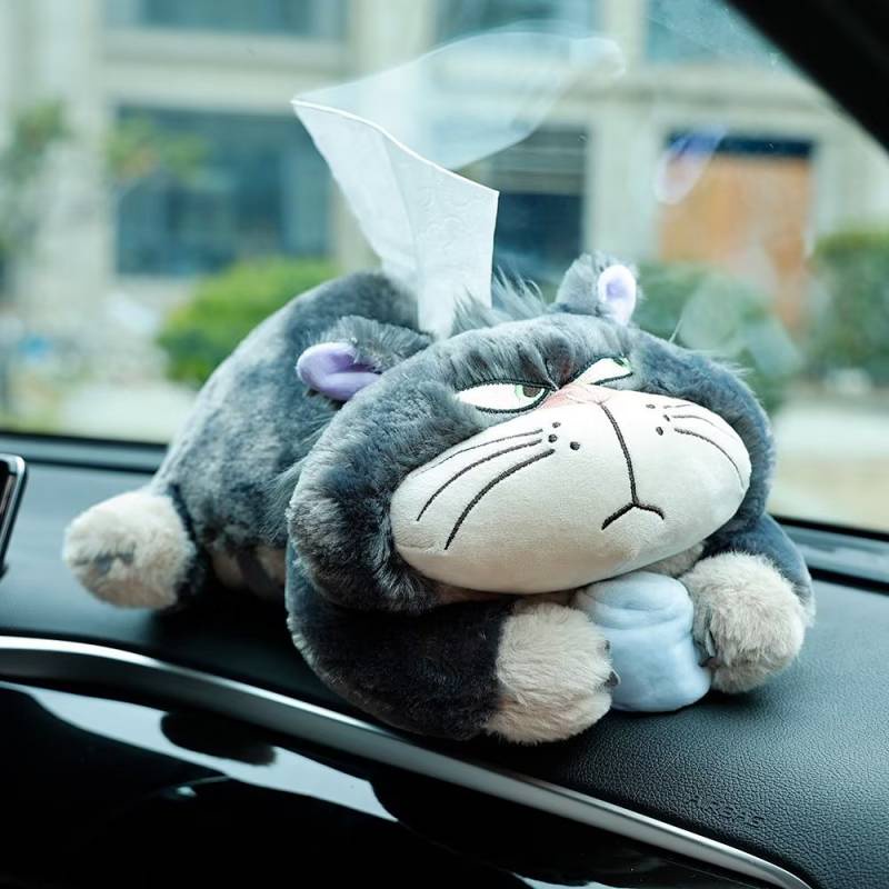 Hot selling new models Lucifer Cartoon Tissue Cover Cute Plush Doll Pillow Doll Tissue Box Home Car Tissue Dispenser Sets Cute car interior