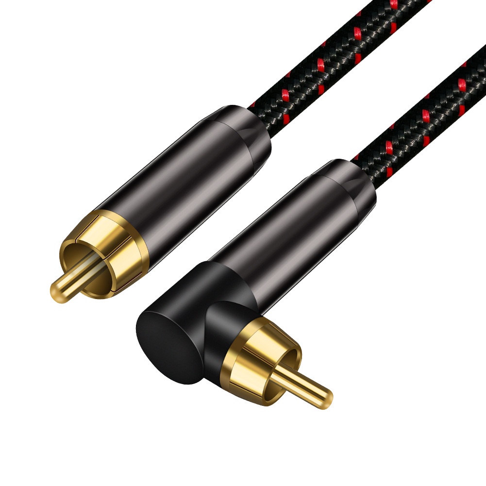 Straight to curved rca coaxial HIFI digital audio cable SPDIF subwoofer speaker cable COAXIAL connec