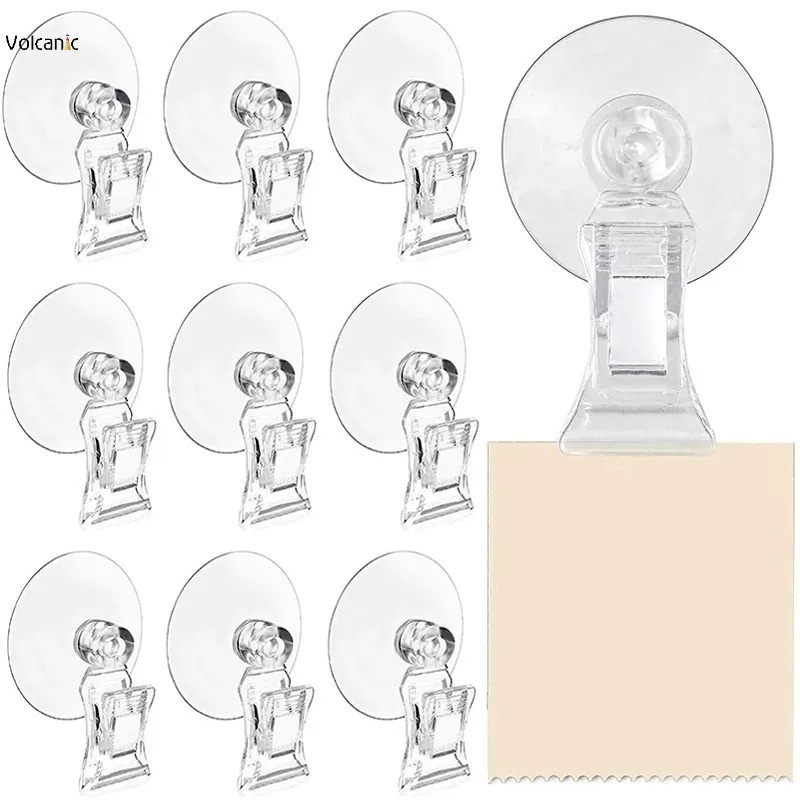 คลิปหนีบป้ายราคา พลาสติกใส แบบตัวดูดสุญญากาศ ทนทาน ปรับได้ อุปกรณ์เสริม สําหรับซูเปอร์มาร์เก็ต 1 3 5 ชิ้น
