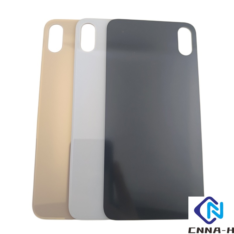 สําหรับ iPhone X / XS / XS Max รูใหญ่ ด้านหลัง แบตเตอรี่ กระจก ฝาครอบด้านหลัง ประตู เคส พร้อมโลโก้ อะไหล่เปลี่ยน