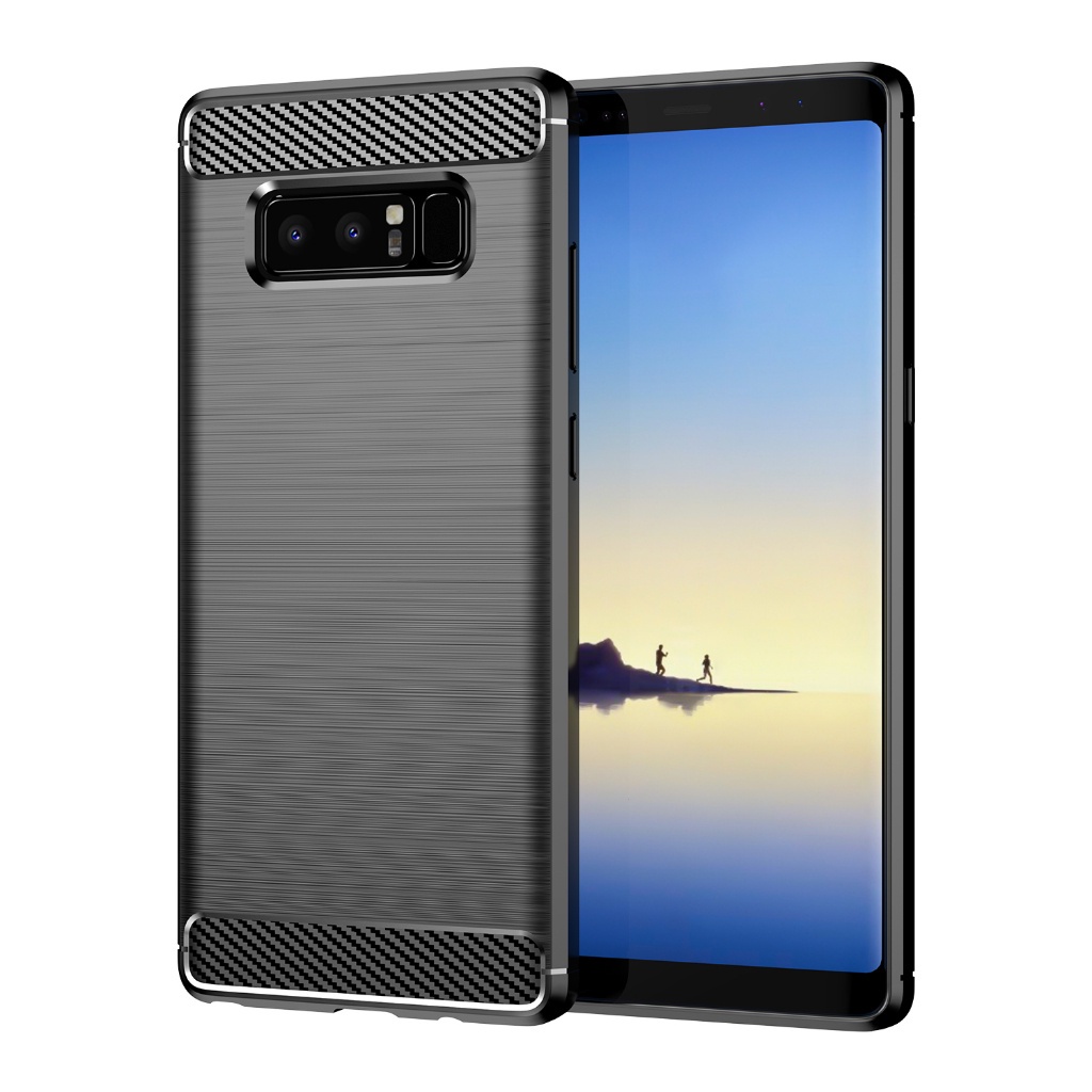 สําหรับ Samsung Galaxy Note 8 , แปรงคาร ์ บอนไฟเบอร ์ ป ้ องกันกรณีนุ ่ ม , ทนต ่ อแรงกระแทก , ป ้ องกันรอยขีดข ่ วน , ป ้ องกันเคสโทรศัพท ์ ธุรกิจ