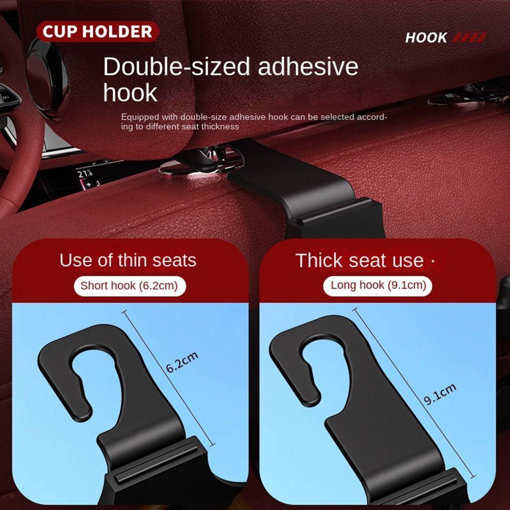 แก๊ซ75 ที่วางแก้วพนักพิงศีรษะ,ตะขอเบาะรถยนต์พลาสติกมัลติฟังก์ชั่น,ออแกไนเซอร์จัดเก็บสากลแบบปรับได้กล่องเก็บแคดดี้พนักพิงศีรษะในรถ - รูปที่ 6