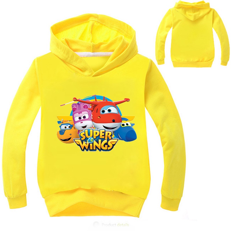 ใหม่ 3-14Years ชาย Hoodie เสื้อผ้า Super Wings เครื่องแต่งกายเด็กฤดูใบไม้ร่วงเสื้อสาว Tshirt เด็กวัยรุ่นเด็กวัยหัดเดินเด็กทารกฤดูใบไม้ผลิ