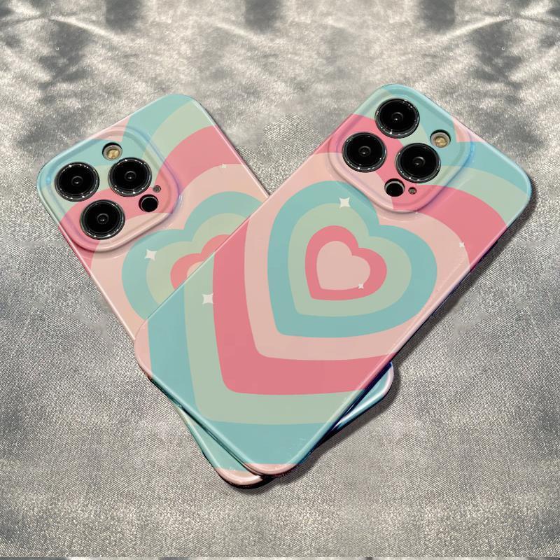 การออกแบบที่เรียบง่าย Iphone 12PRO 6/7/8PLUS/ 11/ 13Promax เคสโทรศัพท์, Blue Rainbow Fashion Edition 15/16Promax