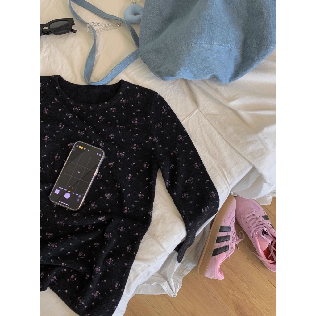 Brandy Melaville เสื้อเชิ้ตแขนยาว เข้ารูป ลายดอกไม้ สไตล์วินเทจ แฟชั่นฤดูใบไม้ร่วง สําหรับผู้หญิง