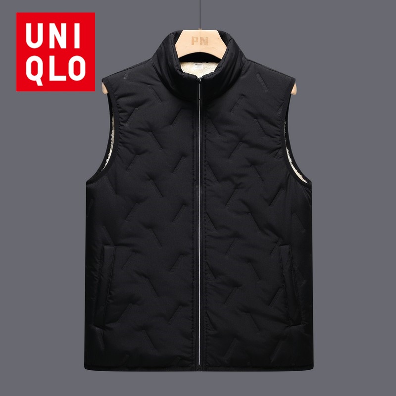 Uniqlo เสื้อกั๊กลําลอง ผ้าฝ้าย และผ้ากํามะหยี่ ให้ความอบอุ่น แฟชั่นฤดูหนาว สําหรับผู้ชาย