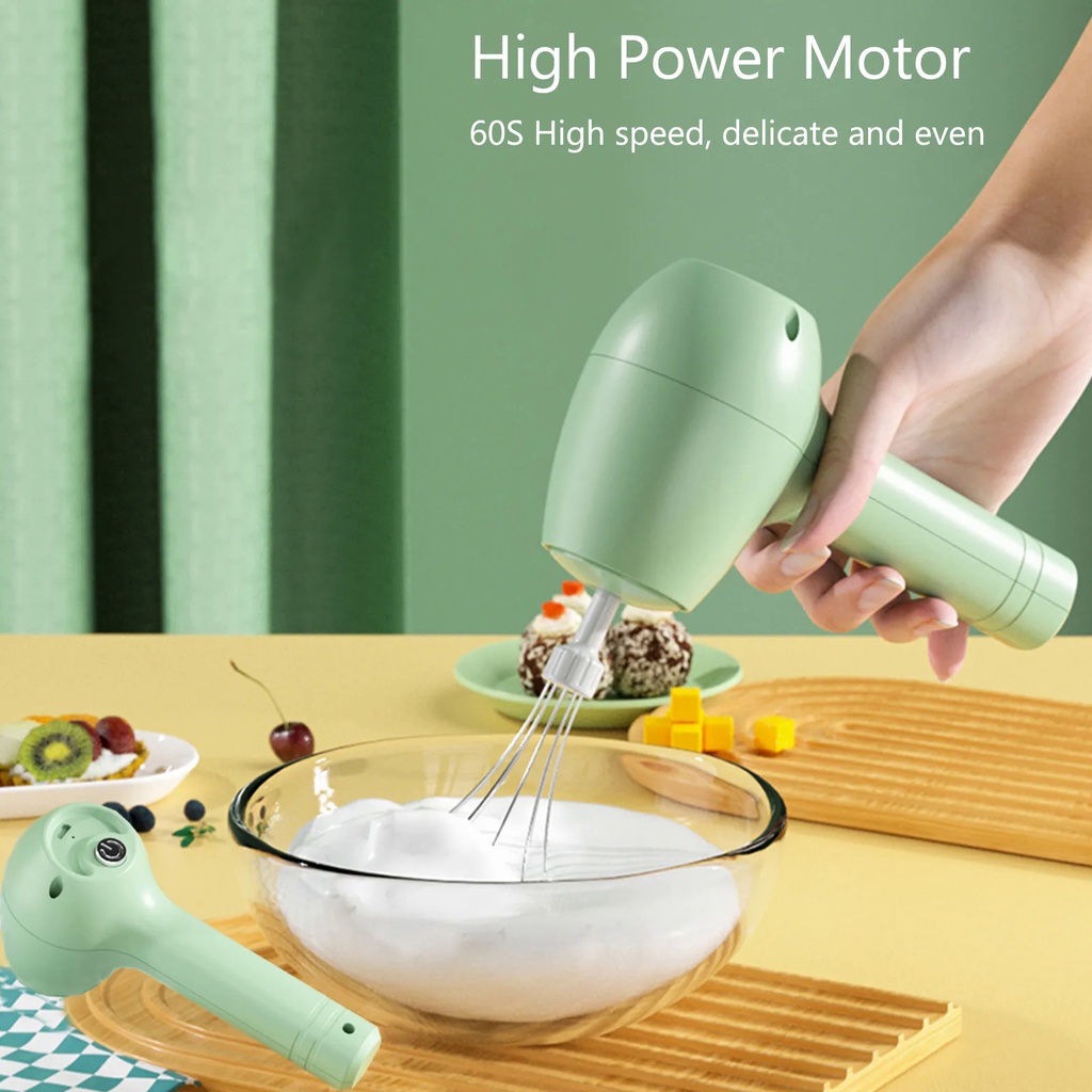 Wireless Portable Electric Food Mixer Automatic Whisk Butter Egg Beater Baking Cake Cream Whipper Kitchen Hand Blender