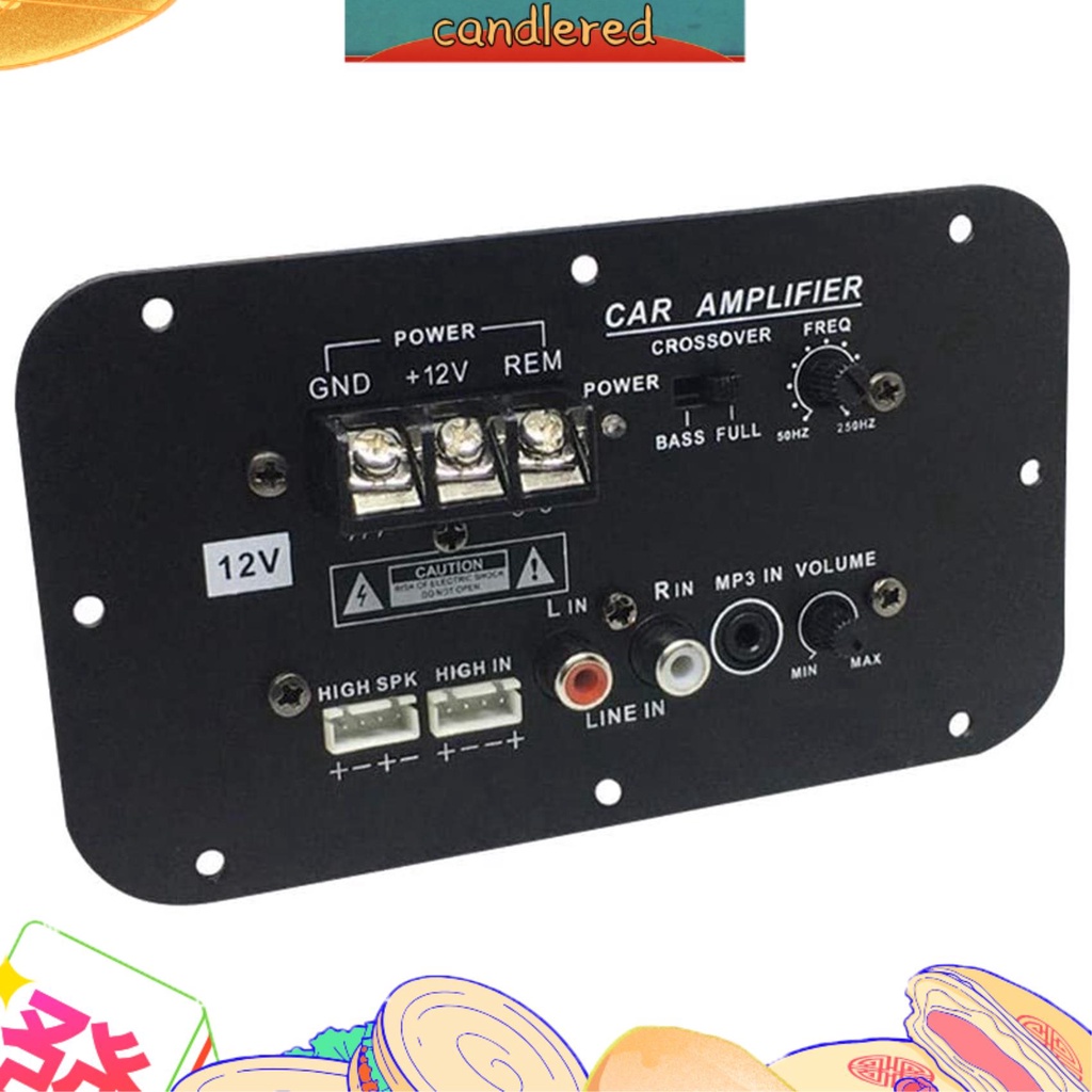 บอร์ดขยายเสียงซับวูฟเฟอร์ ซับวูฟเฟอร์ พลังงานสูง DC 12V 500W สําหรับรถยนต์
