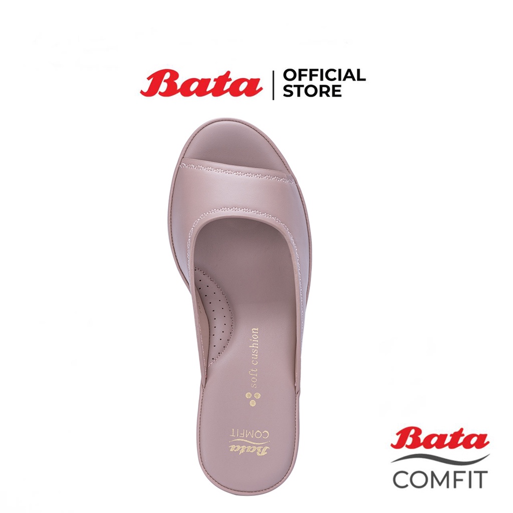 รองเท้าสูง Bata บาจา Comfit รองเท้าส้นสูงเพื่อสุขภาพ แบบสวม สวมใส่ง่าย สูง 2 นิ้ว สำหรับผู้หญิง รุ่น Celia สีชมพูดัสตี้