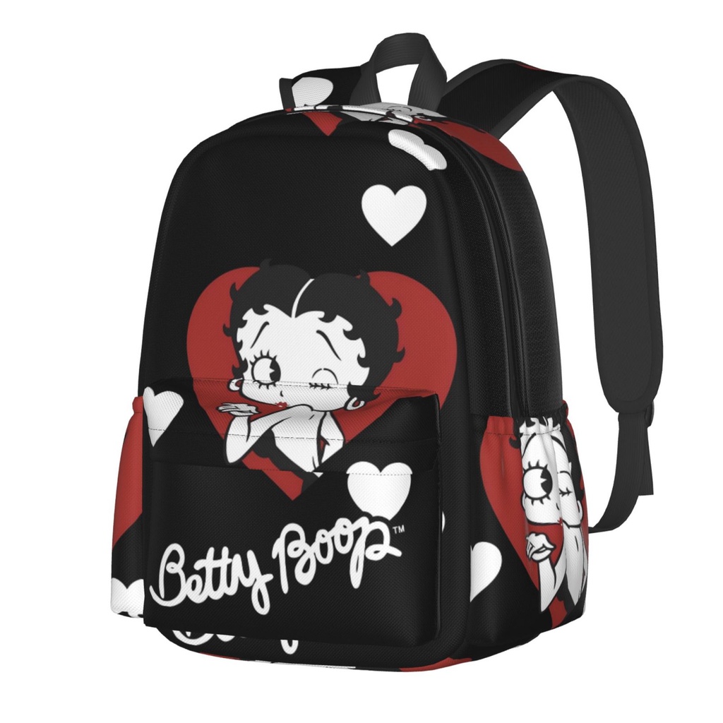 Betty Boop กระเป๋าเป้สะพายหลัง กระเป๋านักเรียน ใส่แล็ปท็อป จุของได้เยอะ น้ําหนักเบา สําหรับผู้ชาย และผู้หญิง