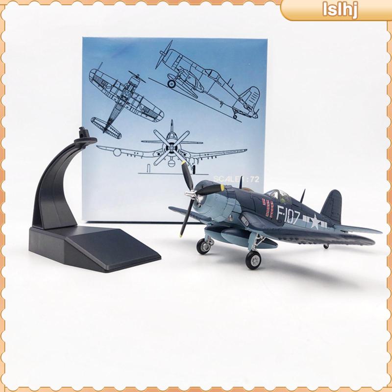 [Lslhj] โมเดลเครื่องบินรบ Diecast 1:72 อัลลอย พร้อมฐานโต๊ะ สไตล์เรโทร สําหรับตกแต่งห้องนั่งเล่น คาเฟ่ บาร์