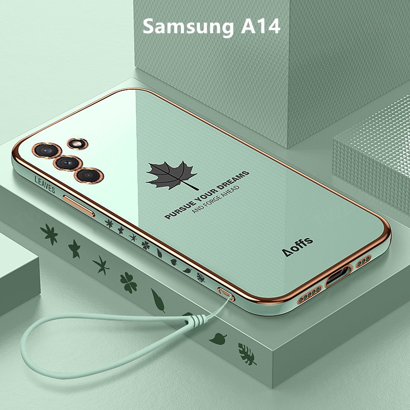 เคส Samsung A14 case อ่อนนุ่ม ลายใบเมเปิ้ล เคสมือถือ เคสโทรศัพท์ Samsung Galaxy A14 5G