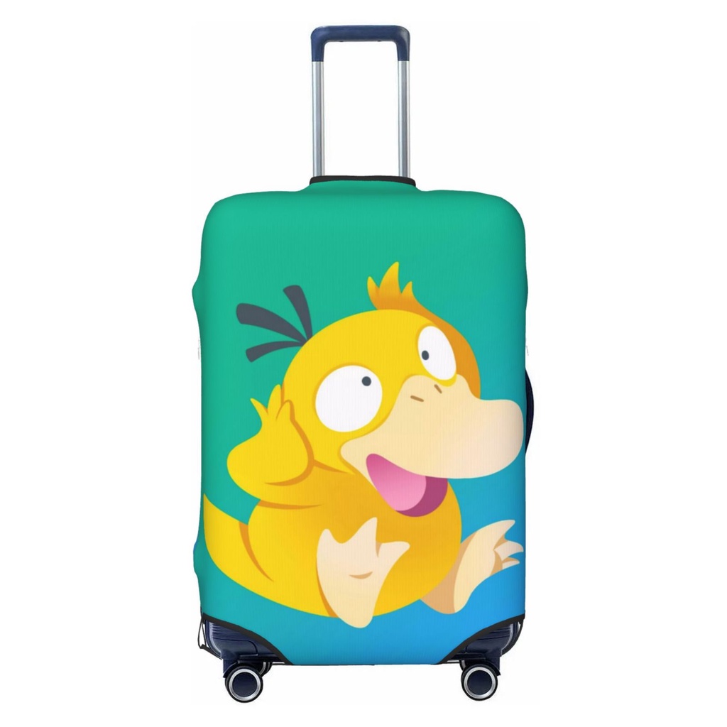 Pokemon Psyduck Travel กระเป๋าเดินทาง Protector ยืดหยุ่นป้องกันล้างทําความสะอาดได้กระเป๋าเดินทางเหมา