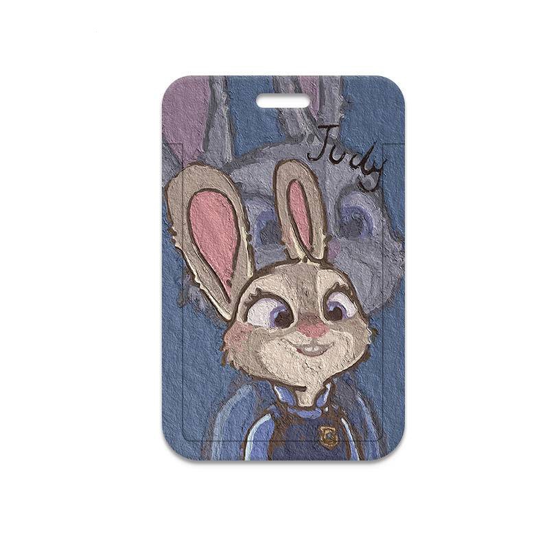 Nick และ Judy คู ่ การ ์ ดสําหรับบัตรประจําตัวบัตร Campus Bus Card Subway แขวนการ ์ ดชายทํางานป ้ องกันกรณี