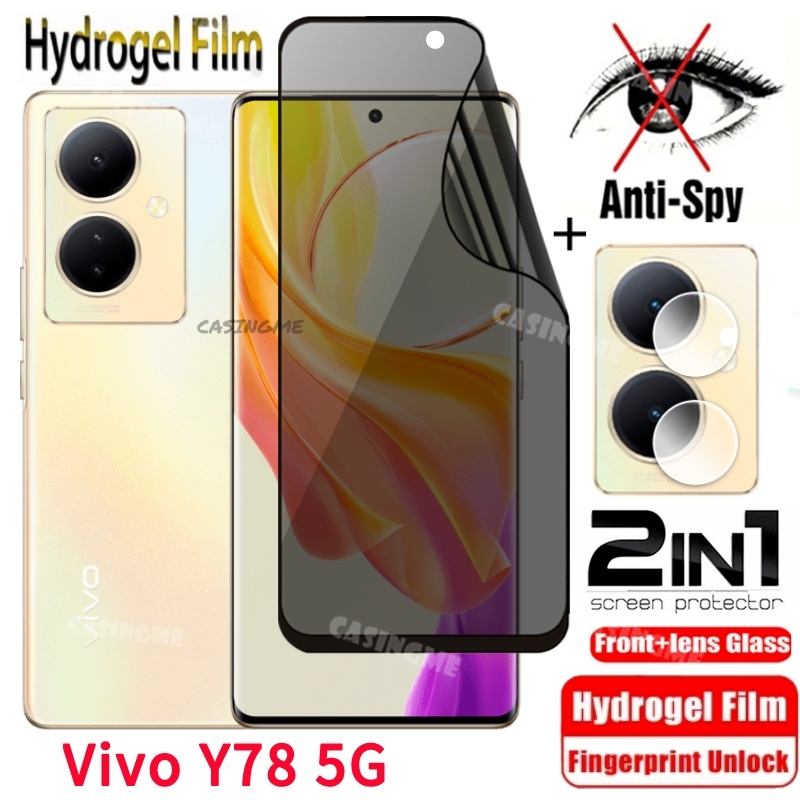 Vivo Y78 5G 2023 ฟิล์มไฮโดรเจลนิ่ม ป้องกันหน้าจอ ป้องกันการแอบมอง เพื่อความเป็นส่วนตัว สําหรับ Vivo 