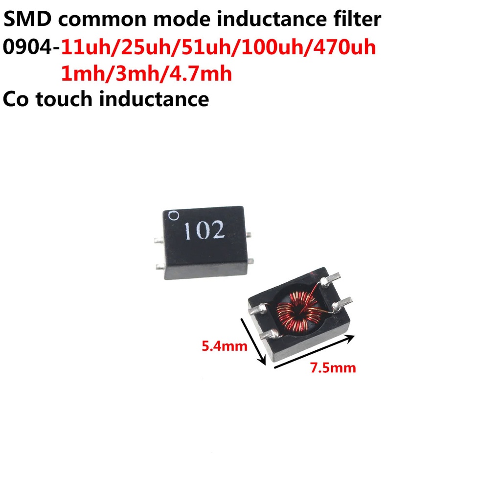 10 ชิ้น 0904 SMD Wirewound Inductor 11uh 25uh 51uh 100uh 470uh 1mh 3mh 4.7mh ความถี่เหนี่ยวนํา