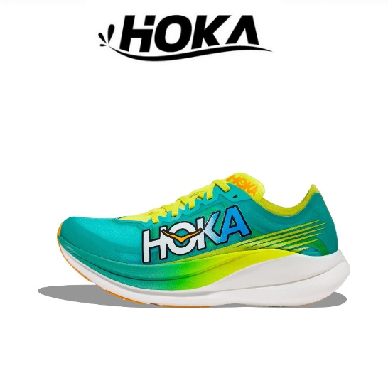 รองเท้า ของแท้ 100 % HOKA ONE ONE U ROCKET X 2 เหลือง - เขียว