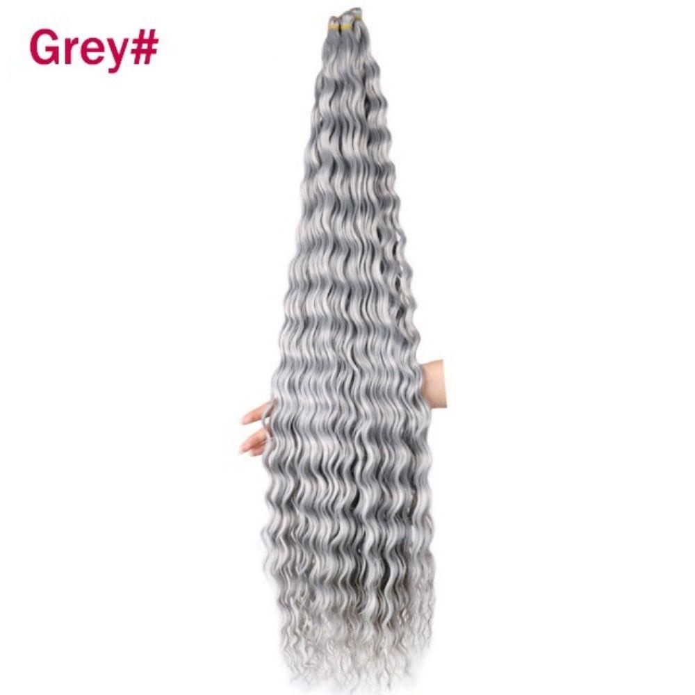 Adamesuo ลึก Twist ถักผม, Freetress Afro Curls สังเคราะห์โครเชต์ผม, DIY ยาวน้ําคลื่นหยิกโครเชต์ Braiding Hair Extensions อเมริกัน ราคา ถูกที่สุด ดีลบีเคเค แกลเลอรีภาพที่ 4