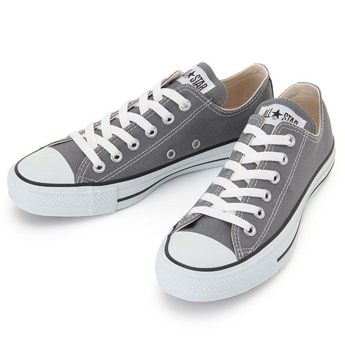 B รองเท้าผู้ชายหุ้มข้อต่ำรองเท้าผ้าใบ Converse (ดำ, มารูน, เทา, แดง, ขาว, ดำล้วน, น้ำเงิน 41-45) TO