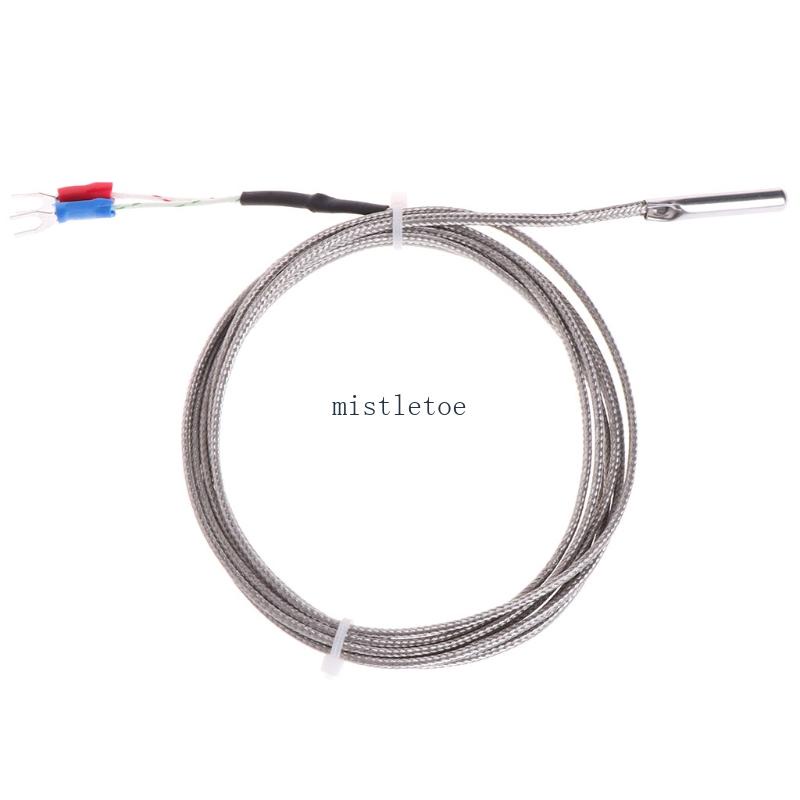 Mis เทอร์โมคัปเปิลเซนเซอร์วัดอุณหภูมิ K-Type 2 เมตร 0-600℃ โพรบสแตนเลส 5*30 มม.