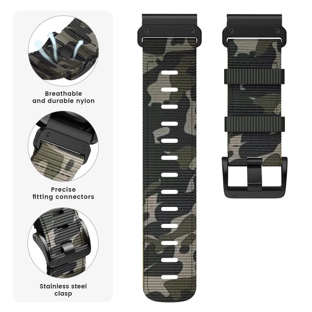 สายนาฬิกาข้อมือไนล่อนถัก 22 มม. 26 มม. สําหรับ Garmin Fenix 7 7X 6X Pro Epix Pro Gen 2 51 มม. 47 มม. Fenix6 5Plus 5XPlus