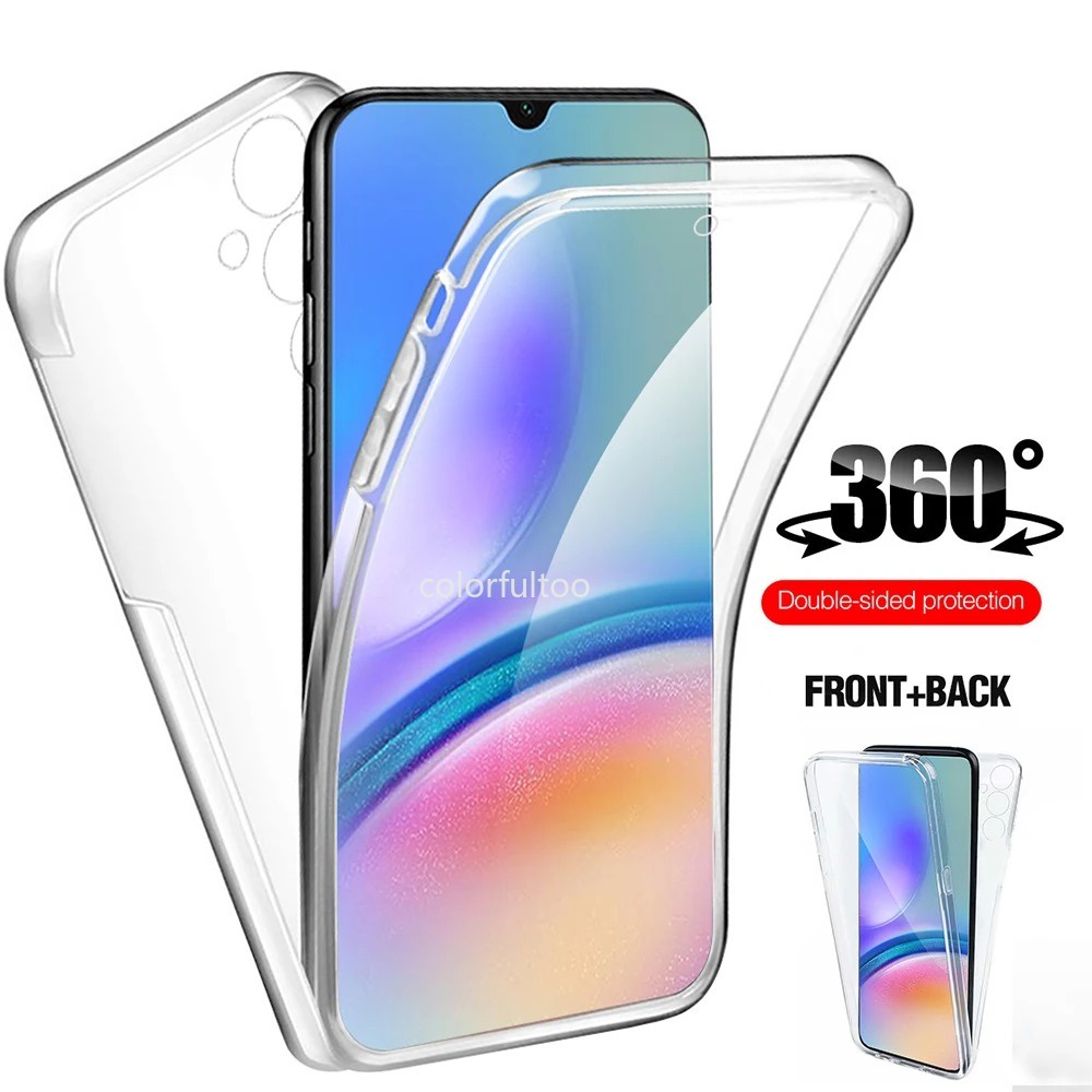 เคสโทรศัพท์มือถือแบบนิ่ม ใส กันกระแทก 360 องศา สําหรับ Samsung Galaxy A15 A25 A35 A05 A05S A24 A34 A54 4G 5G