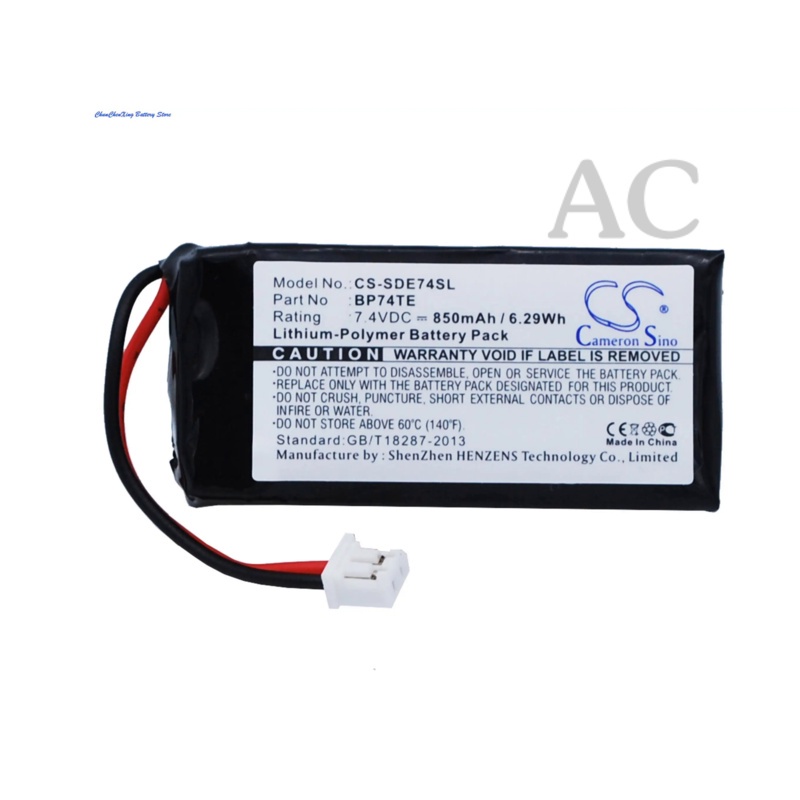 AC Cameron Sino 850mAh Battery BP74TE for Dogtra DA212, Edge RT transmitter, EDGE transmitter, EDGE 